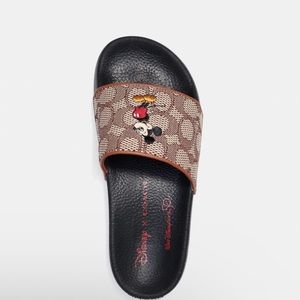 Disney X Coach Sport Slide In Signature  Jacquard W/ Mickey Mouse Embroidery